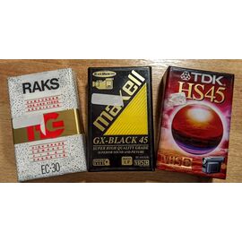 TDK, MAXELL​, RAKS, VHS-C​ PAL/SECAM high quality & Durability empty video camera CASSETTE - Κασέτες κάμερας 8-Hi8-VHS-C στο Stereopark