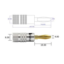 Nakamichi Ακροδέκτης (βύσμα μπανάνα) 24 καρατίων επιχρυσωμένος σύνδεσμος μπανάνας 4mm με βιδωτό κλείδωμα χρώματα κόκκινο ή μαύρο ​(τιμή τεμαχίου) ​ - Ακροδέκτες στο Stereopark