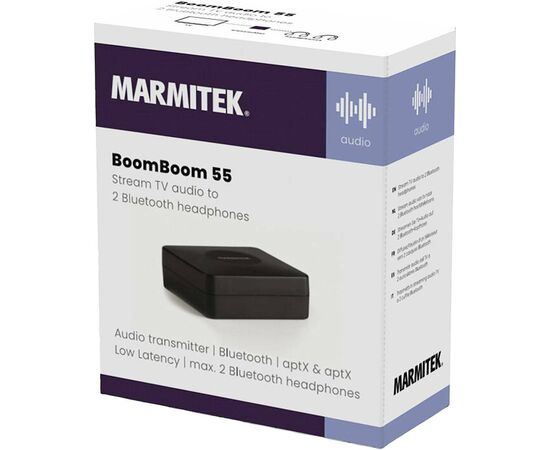 Μετατροπέας Marmitek BoomBoom 55 HD, Audio transmitter | Bluetooth | aptX Adaptive | aptX Low Latency | simultaneously connect max. 2 Bluetooth receivers - Bluetooth Πομπός  στο Stereopark Μετατροπέας Marmitek BoomBoom 55 HD, Audio transmitter | Bluetooth | aptX Adaptive | aptX Low Latency | simultaneously connect max. 2 Bluetooth receivers - Bluetooth Πομπός  στο Stereopark