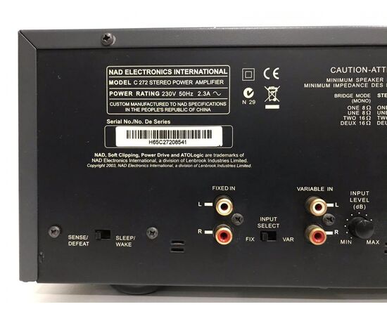 NAD C 272 Stereo Power Amplifier - Amplifiers - Pre-amplifiers  στο Stereopark